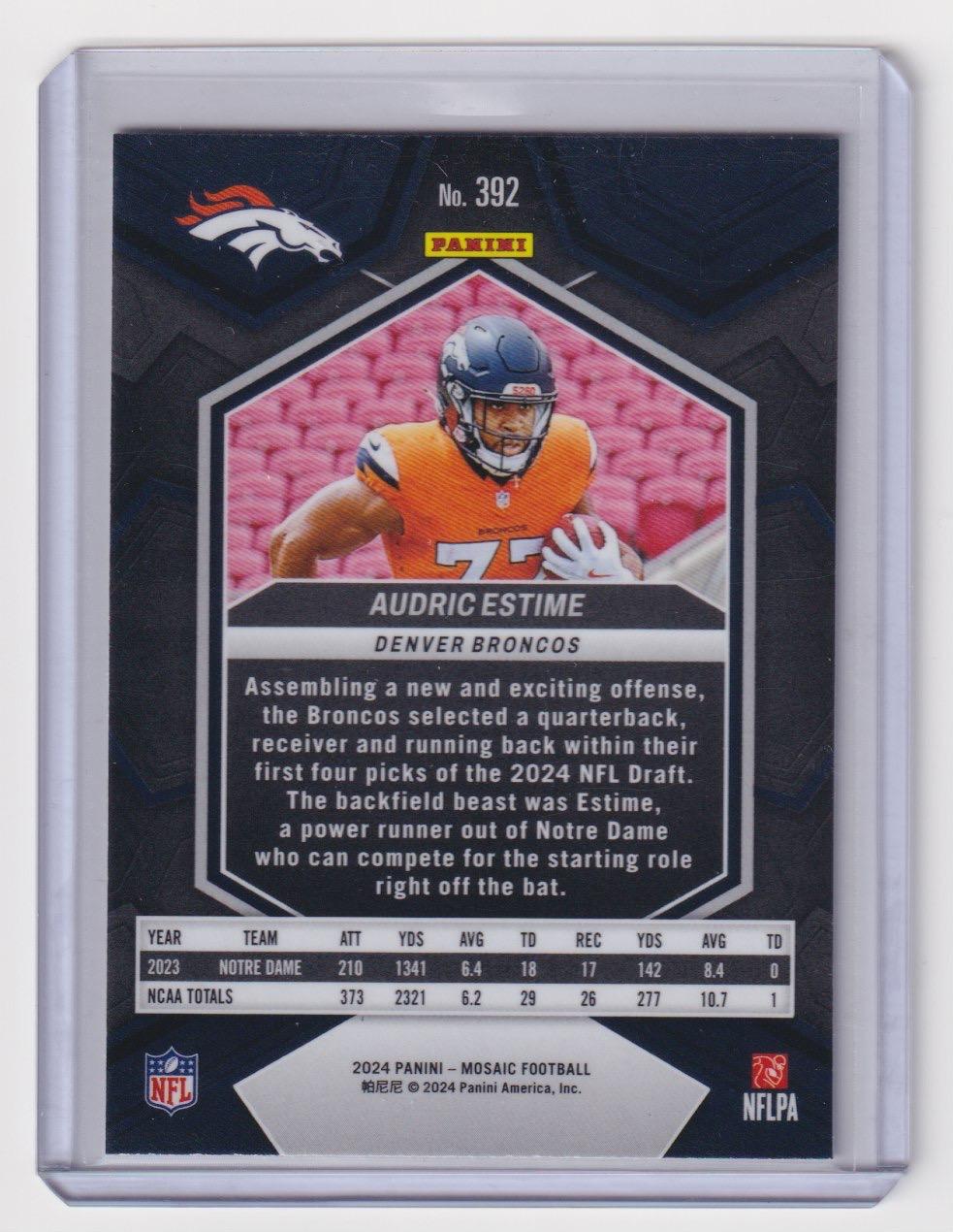 2024 Panini Mosaic #392 Audric Estime