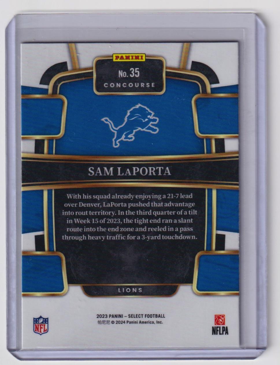 2023 Panini Select #35 Sam LaPorta