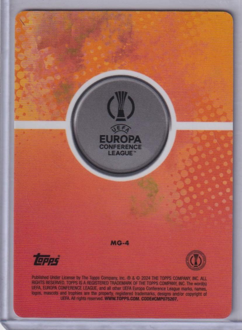 Merlin UEFA Club Competitions #MG-4 Andreas Schjelderup Gamers Blue #/75