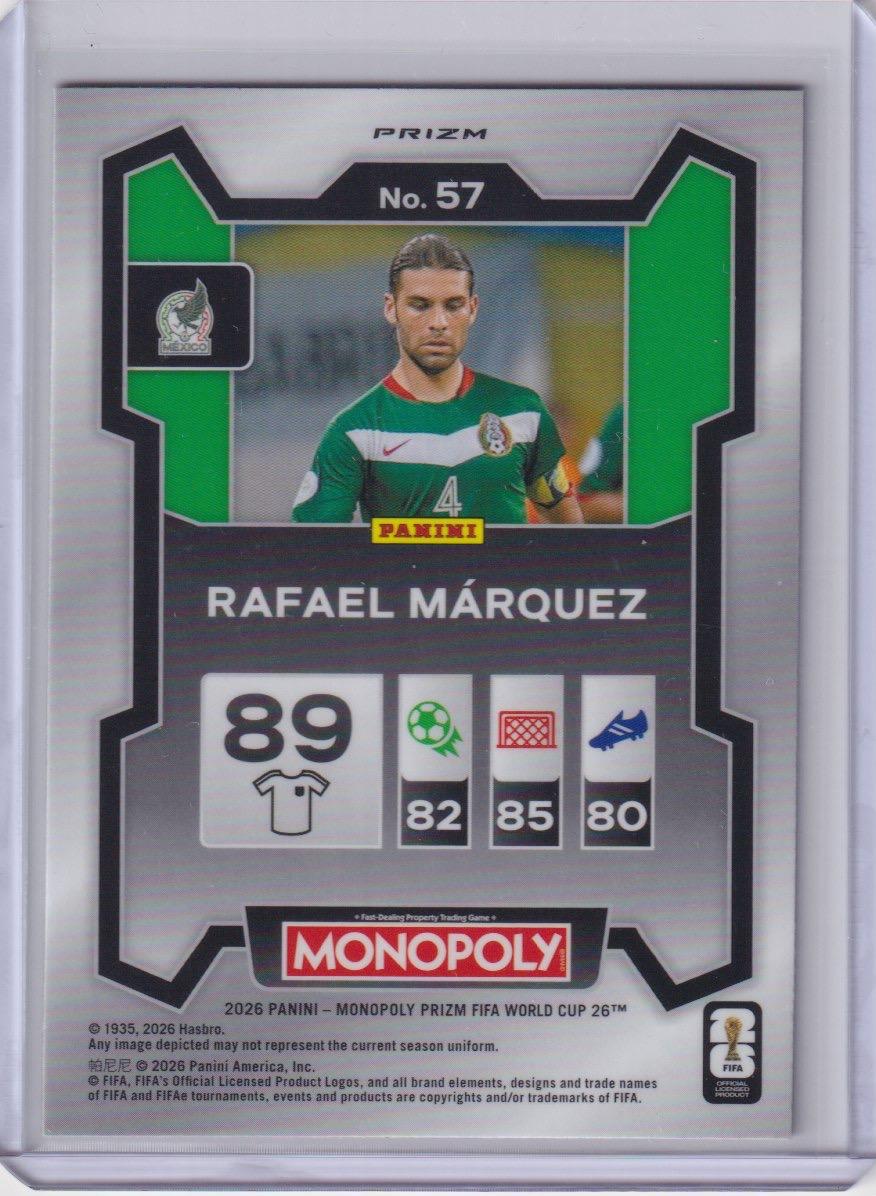 2026 Panini Prizm Monopoly FIFA World Cup #57 Rafael Márquez Red Prizms