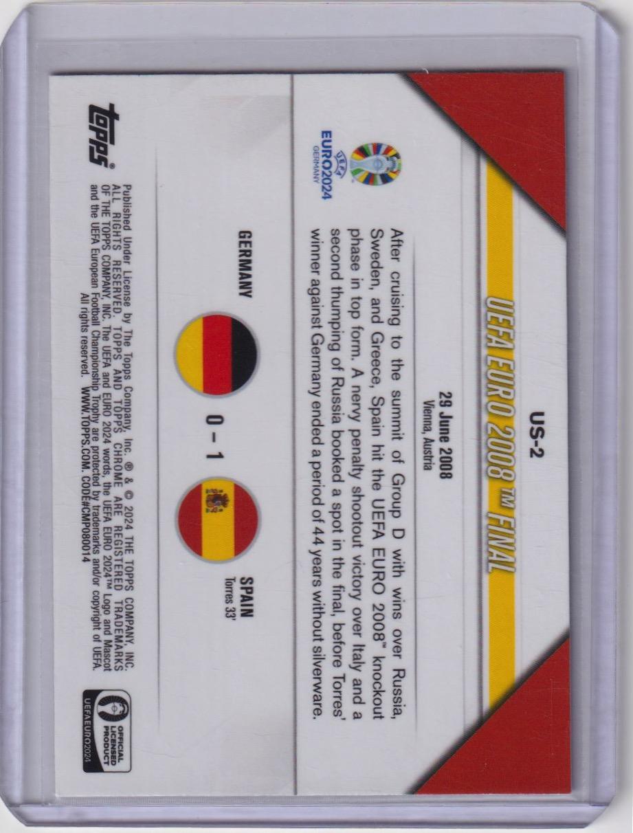 2024 Topps Chrome UEFA EURO #US-2 Spain Champions - Ultimate Showdown