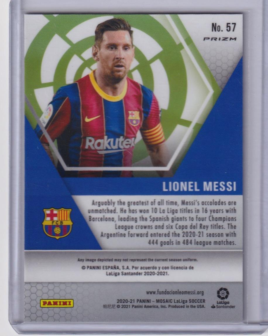 2020-21 Panini Mosaic La Liga #57 Lionel Messi Mosaic