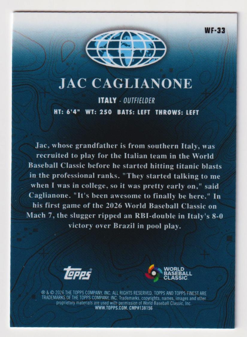 2026 Finest #WF-33 Jac Caglianone World's Finest