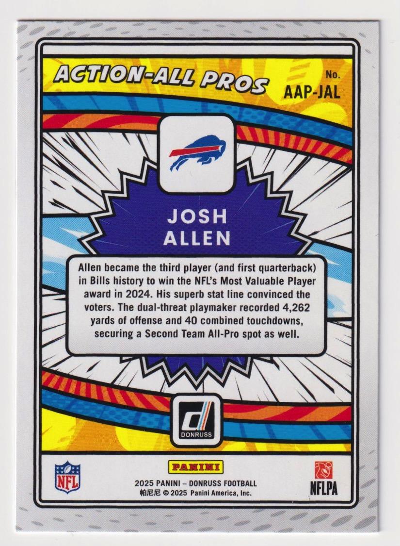 2025 Donruss #AAP-JAL Josh Allen Action-All Pros