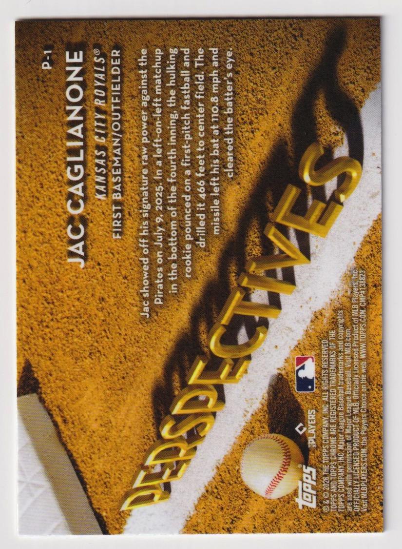 2026 Topps Chrome #P-1 Jac Caglianone Perspectives