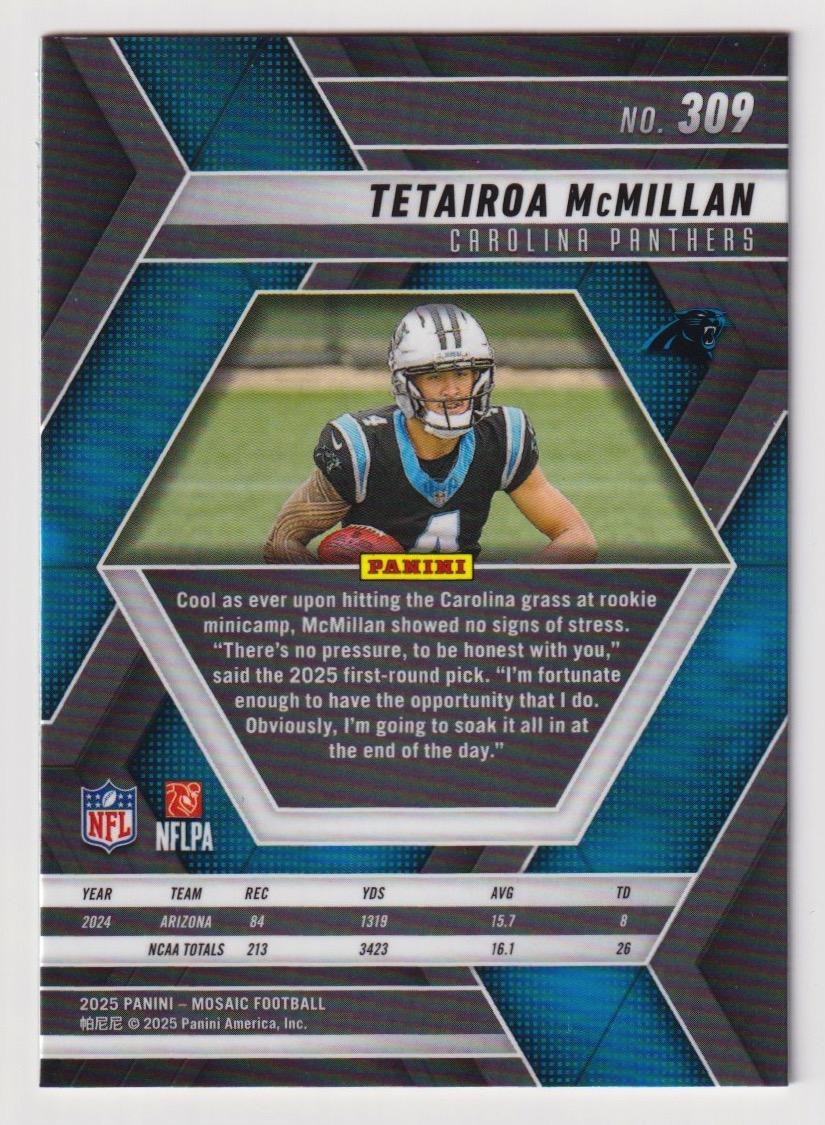 2025 Panini Mosaic #309 Tetairoa McMillan