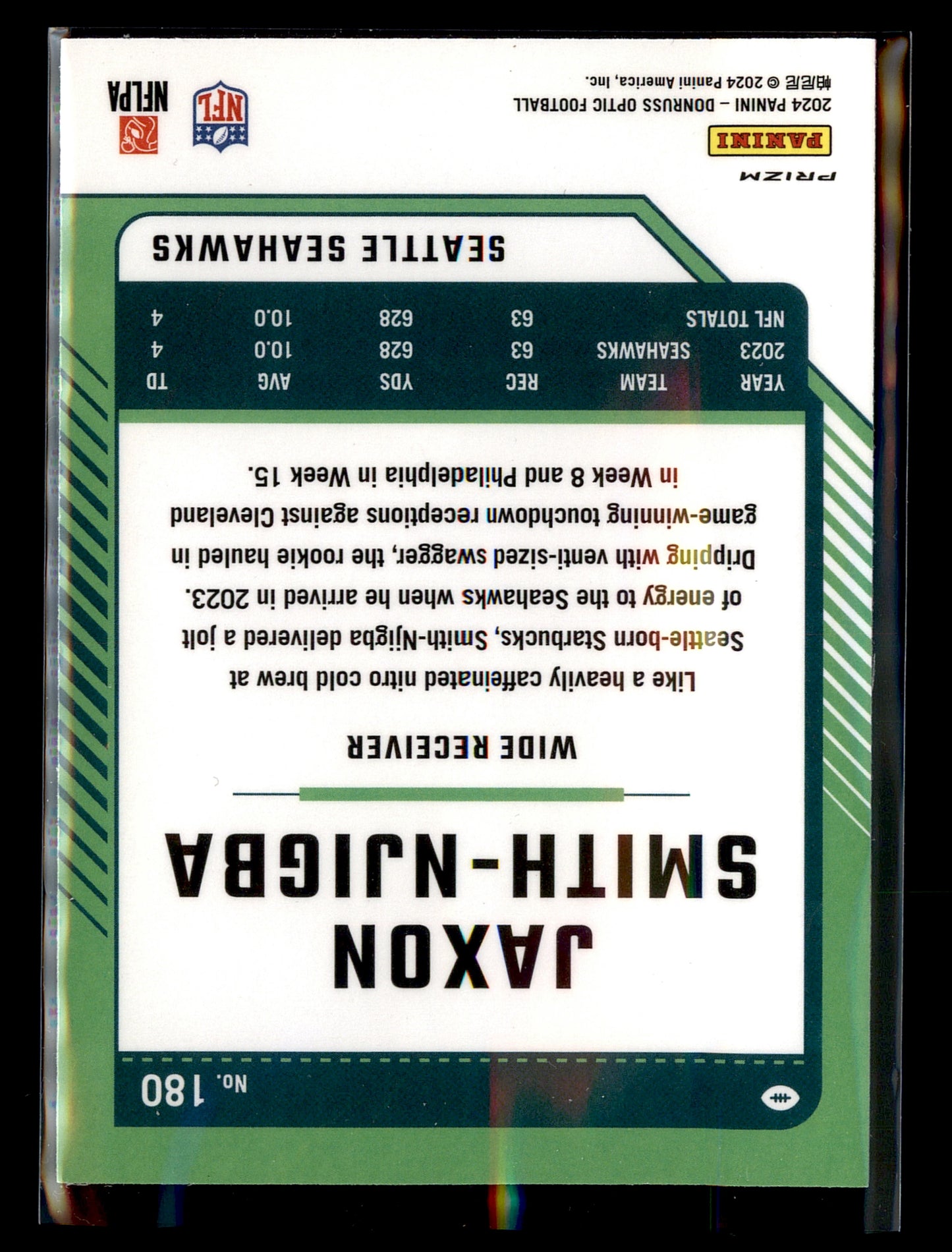 2024 Donruss Optic #180 Jaxon Smith-Njigba Holo