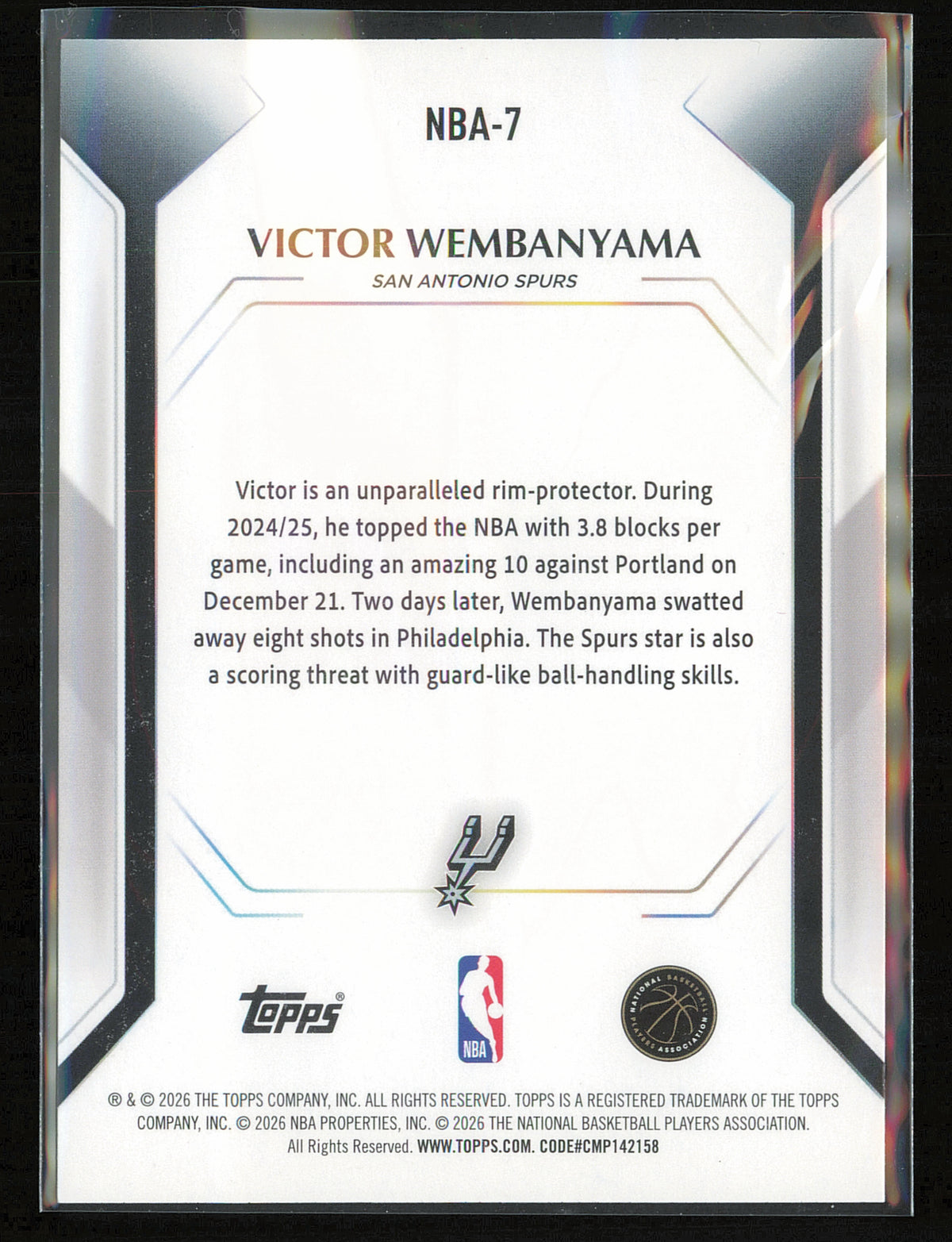 2025-26 Topps #NBA-7 Victor Wembanyama Topps Collector Kit