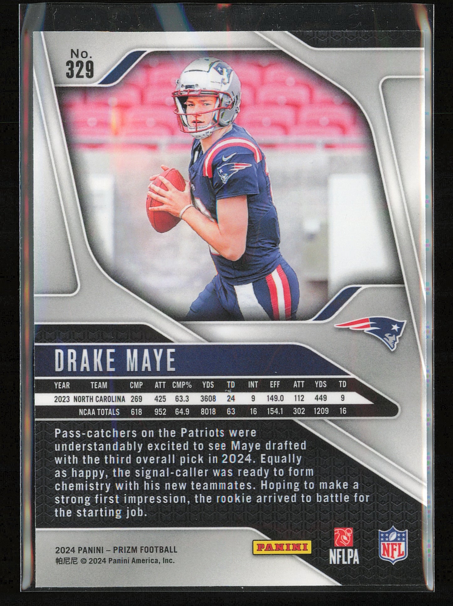 2024 Panini Prizm #329 Drake Maye