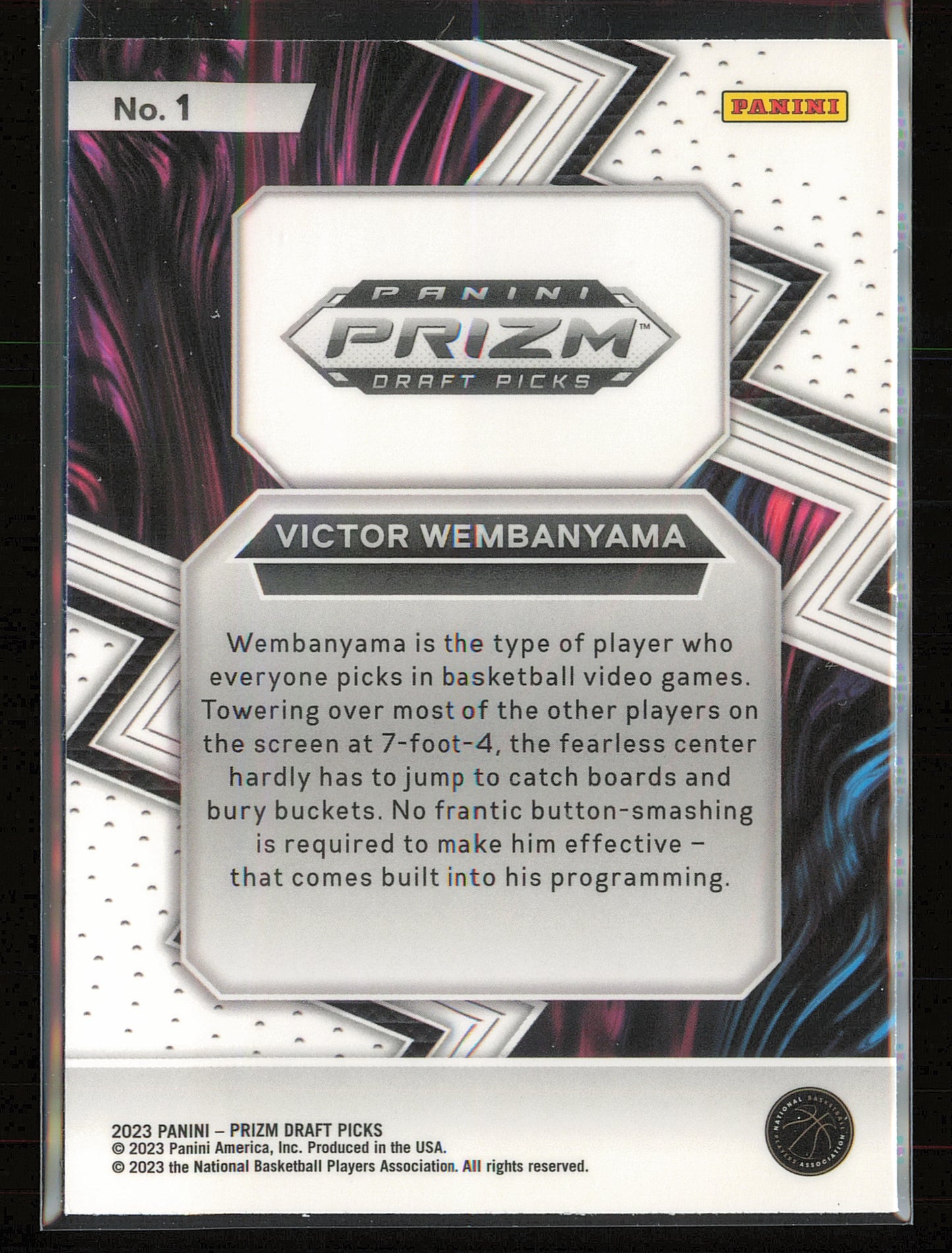 2023 Panini Prizm Draft Picks #1 Victor Wembanyama Fearless