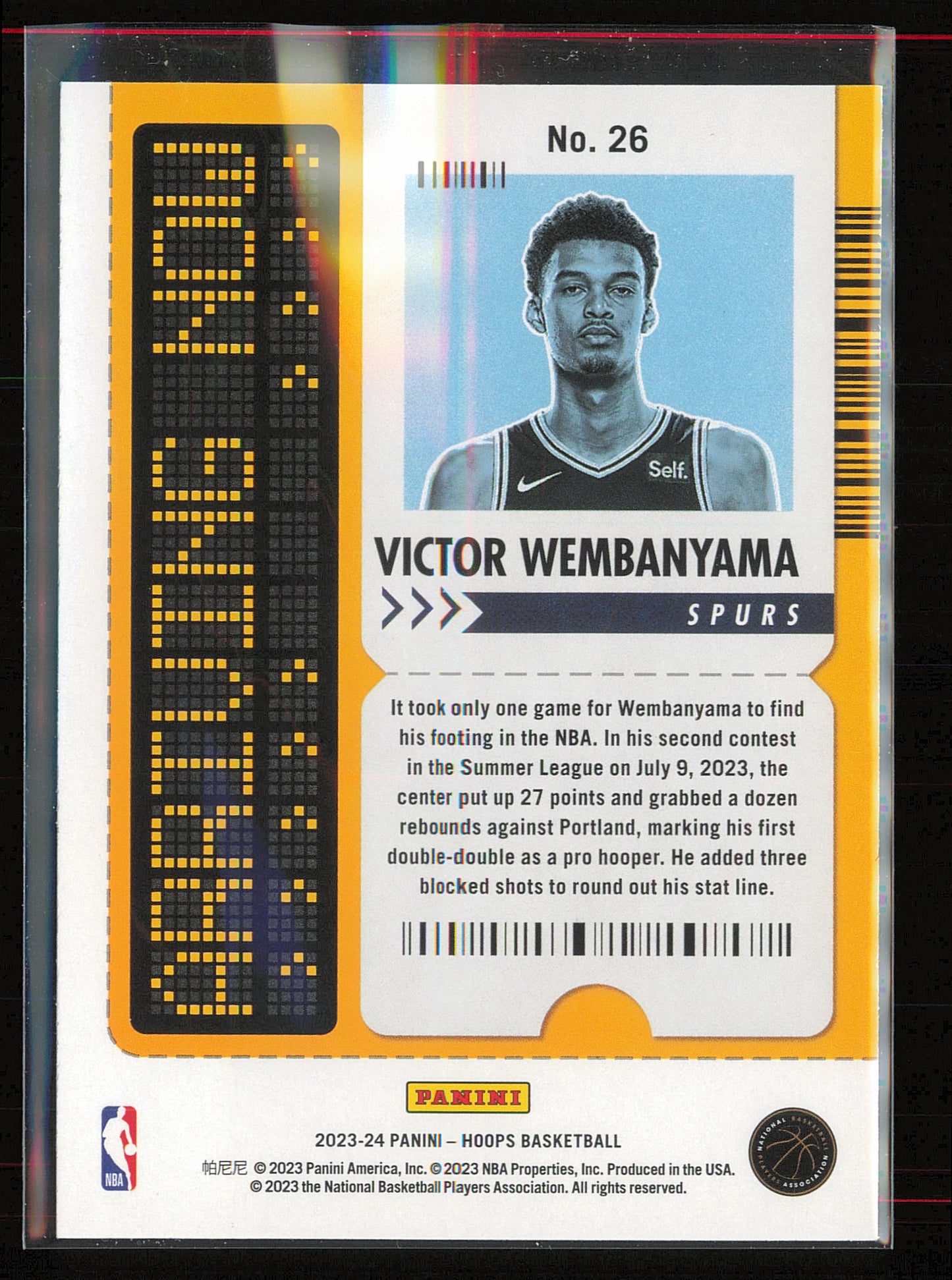 2023-24 Hoops Winter #26 Victor Wembanyama Arriving Now