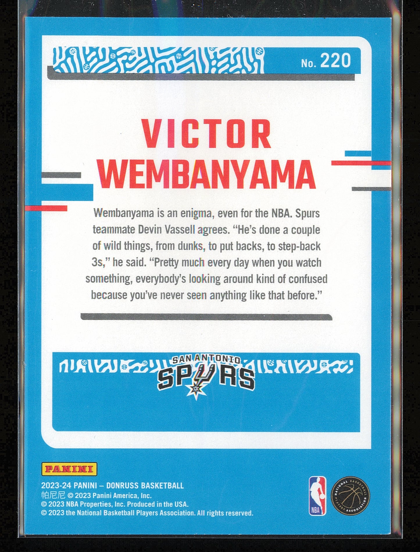 2023-24 Donruss #220 Victor Wembanyama