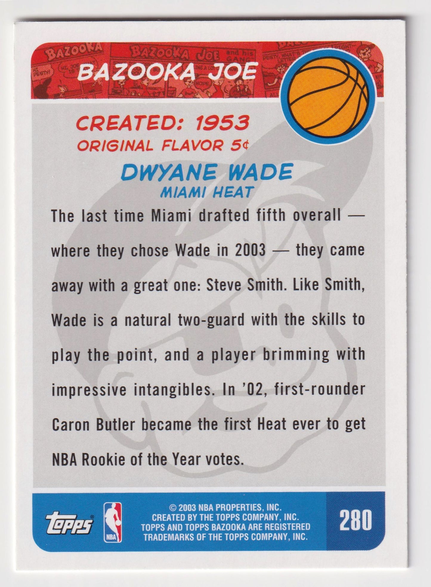 2003-04 Bazooka #280 Dwyane Wade