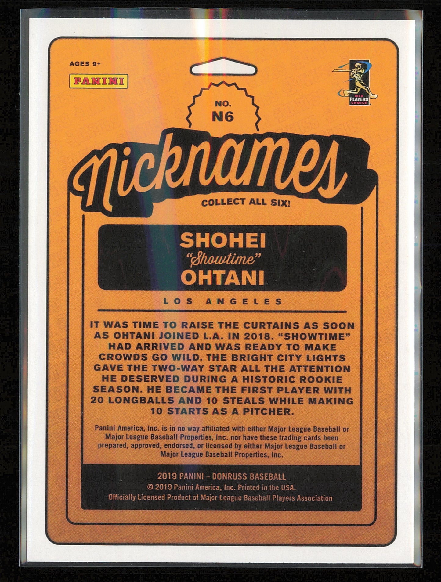 2019 Donruss #N6 Shohei Ohtani Nicknames Pink Fireworks