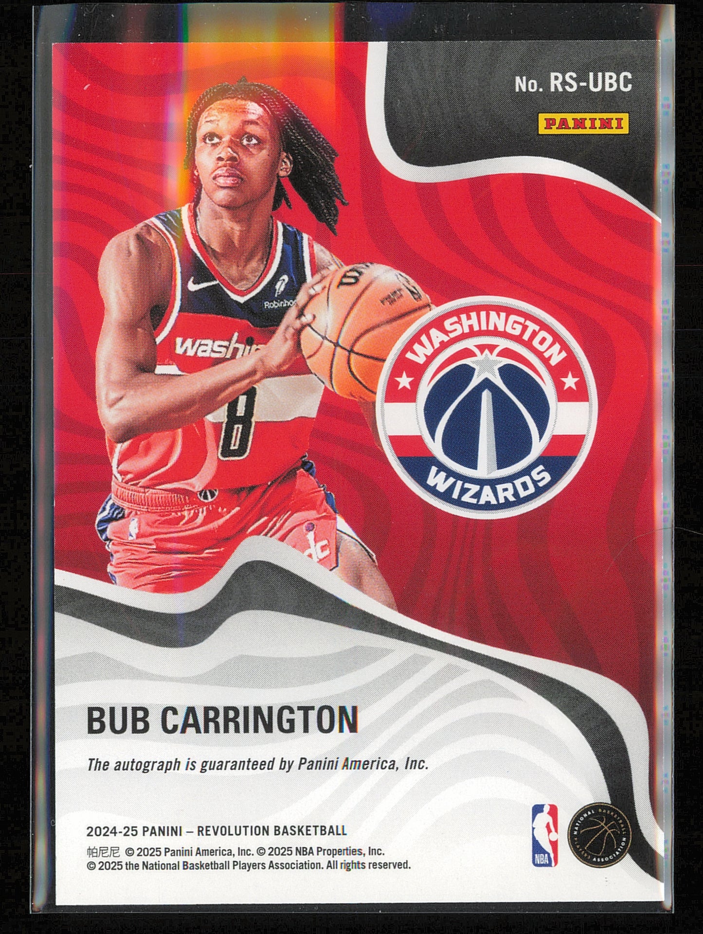 2024-25 Panini Revolution #RS-UBC Bub Carrington Revolution Signatures