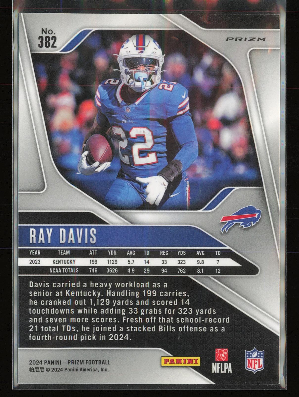 2024 Panini Prizm #382 Ray Davis Green Ice