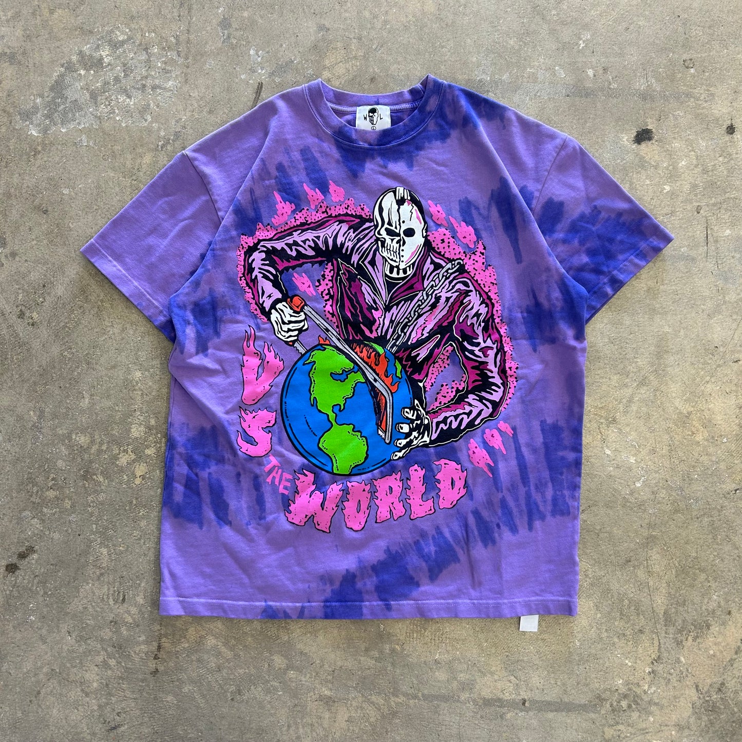 Warren Lottas Purple Tie-Dye Tee Sz L