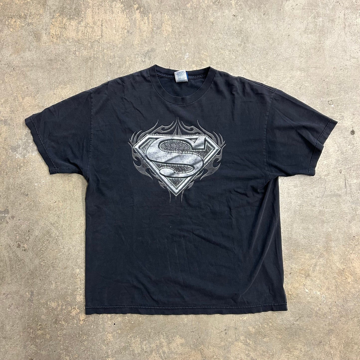 Super Man Grey Tee Sz XL