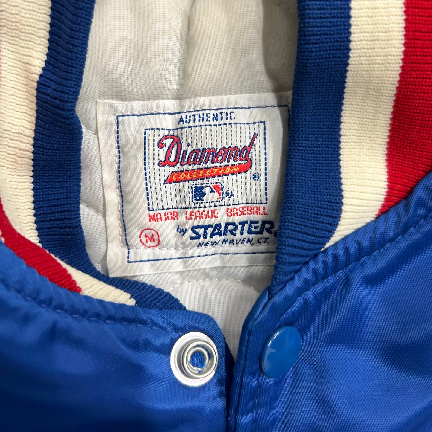 Cubs Satin Vintage Bomber Jacket Sz M