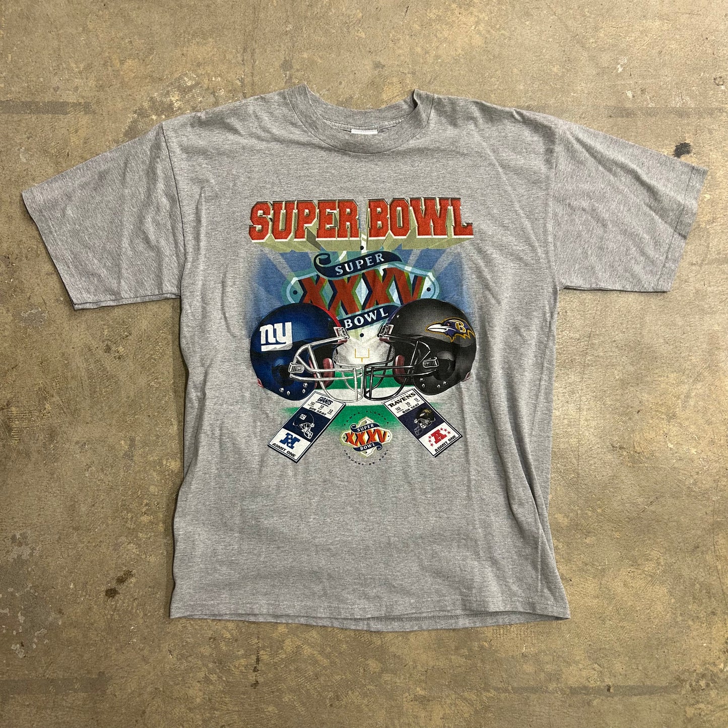 Super Bowl 35 Ravens Vs Giants Sz XL