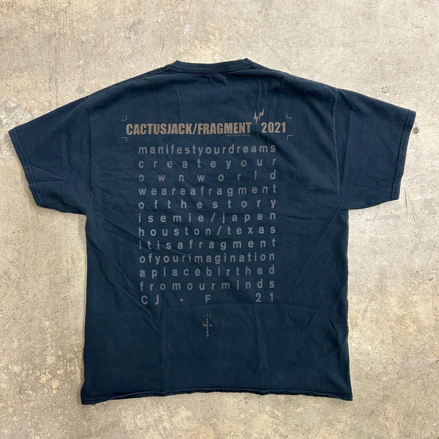 Travis Scott Fragment Creat Tee Sz L