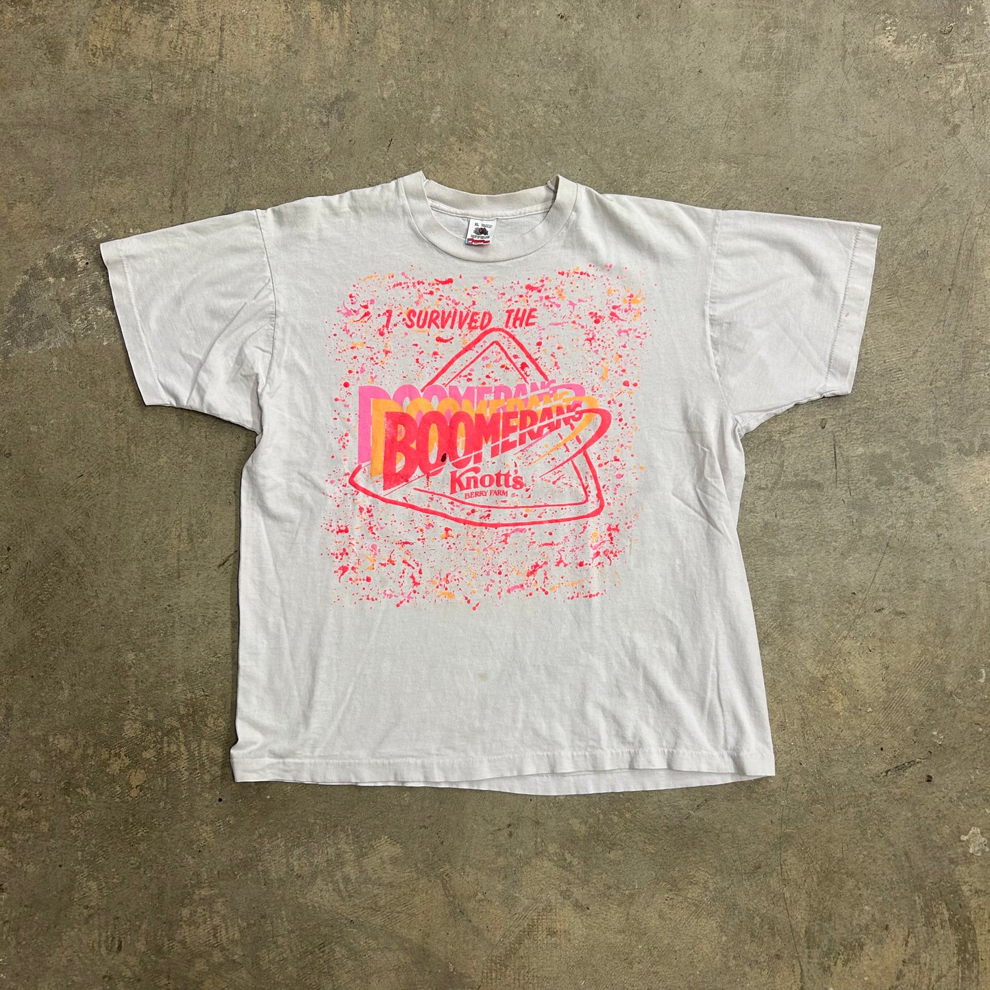 Knotts Berry Farm Vintage Boomerang Tee Sz XL