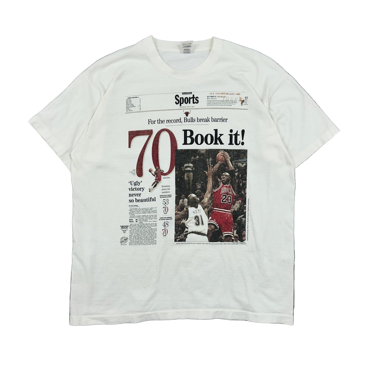 Chicago Bulls Record Breaking 70 Wins 90's Tee