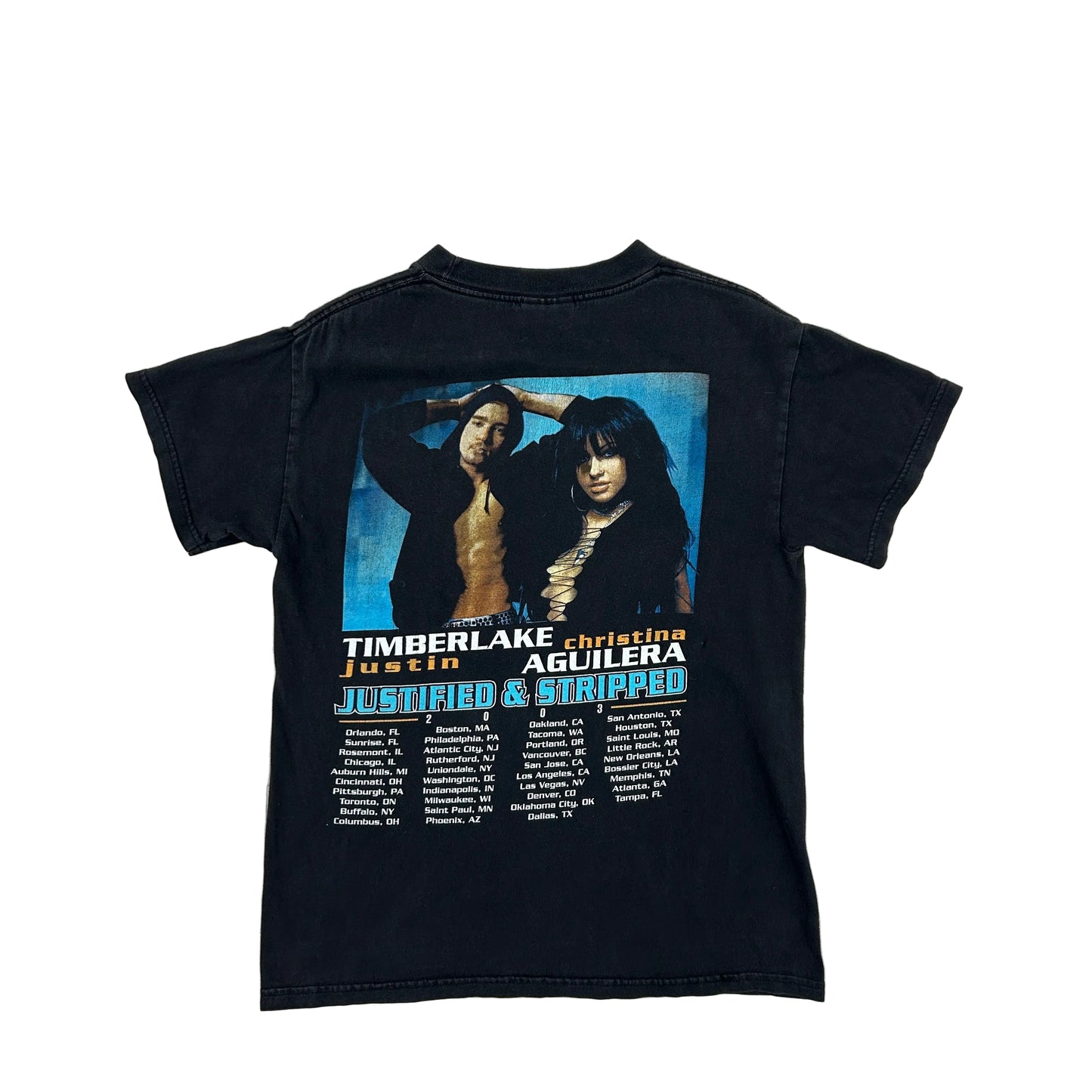 Vtg Justin Timberlake Christina Aguilera Justified Tour Black