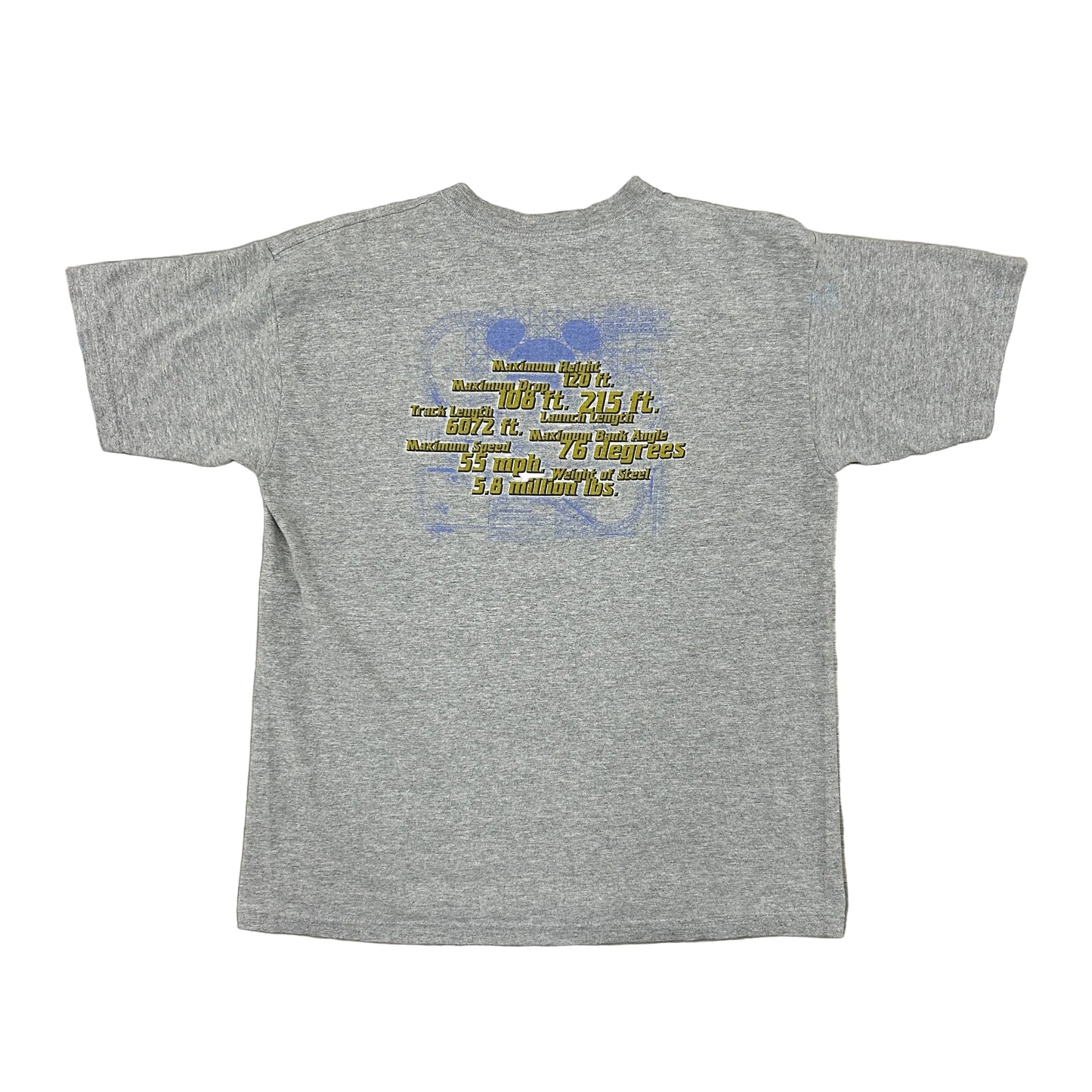 Vtg Disney Mickey Mouse California Adventure Screamin Ride Kids Tee