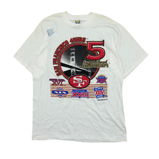 VTG 49ers 5 time Super Bowl Tee