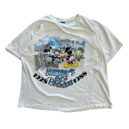 Vtg Mickey Mouse 60th Birthday Tee Sz XL