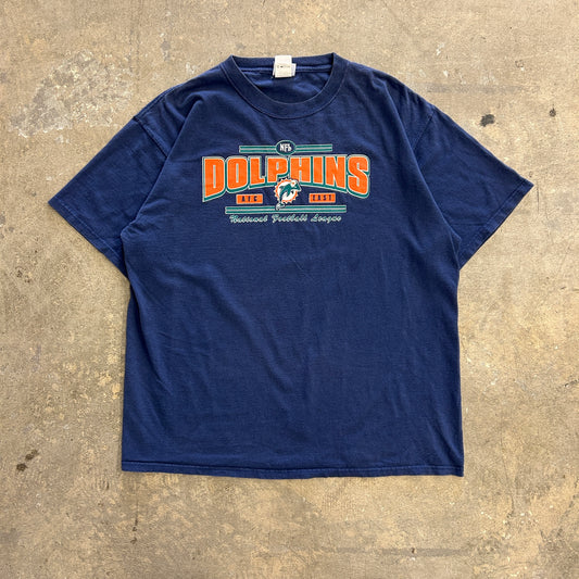 Dolphins Navy Tee Sz XL