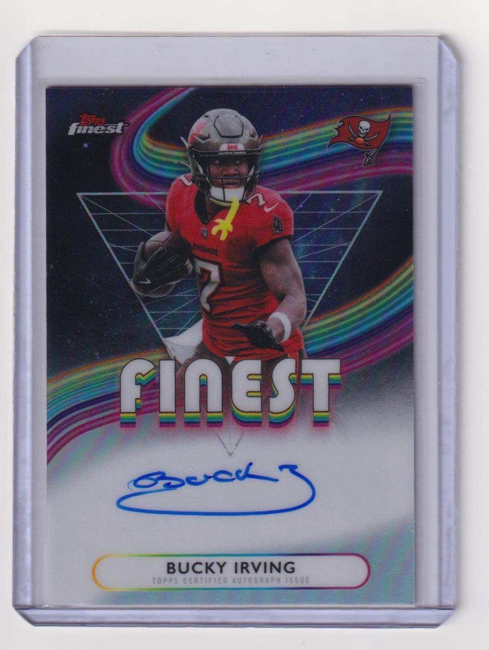 Bucky Irving 2025 Topps Finest #FA-BI Refractor Auto