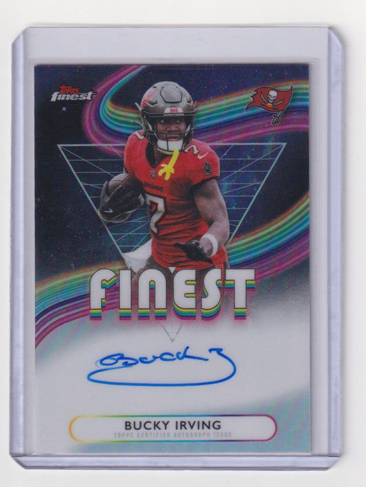 Bucky Irving 2025 Topps Finest #FA-BI Refractor Auto