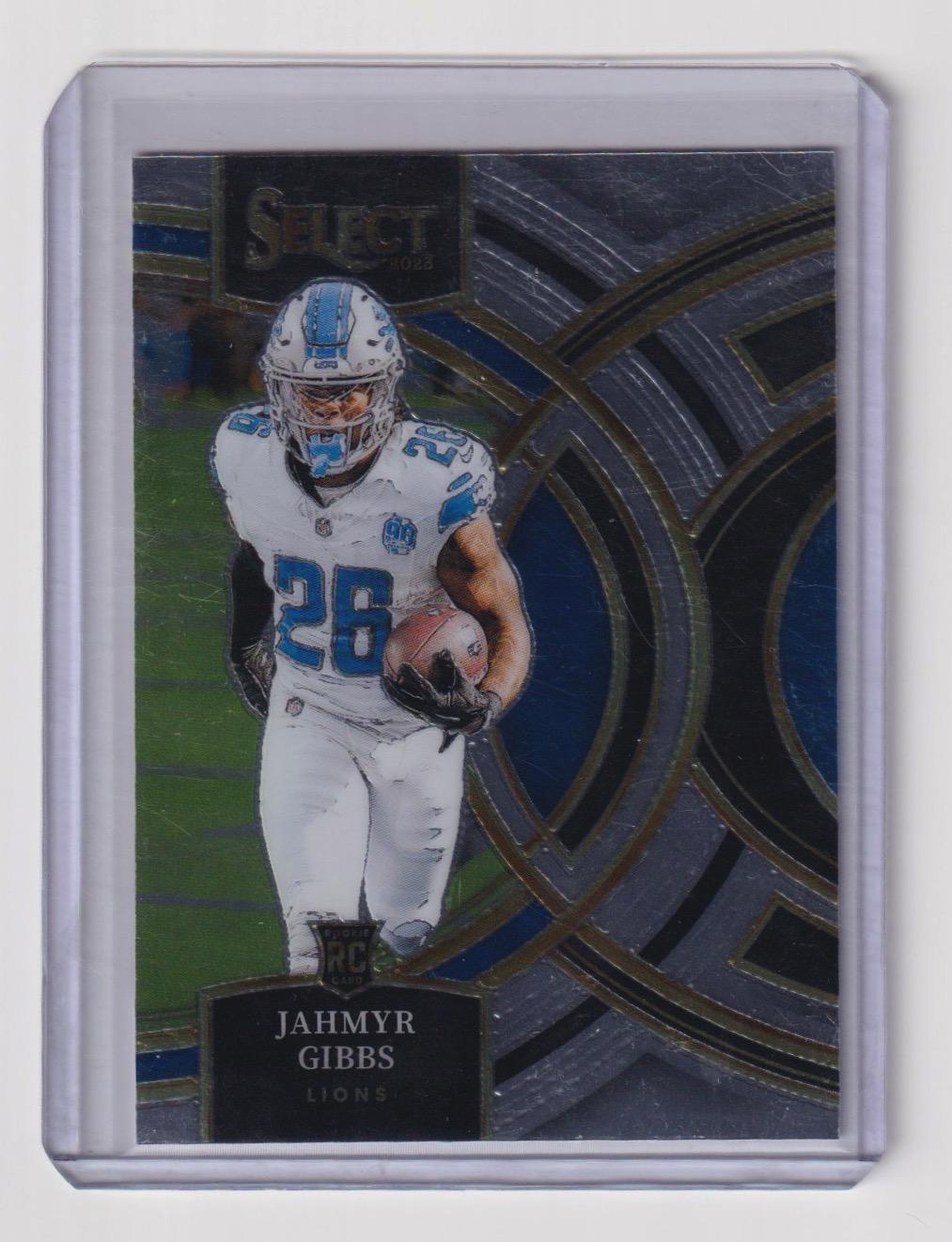 2023 Panini Select #198 Jahmyr Gibbs Silver Prizms