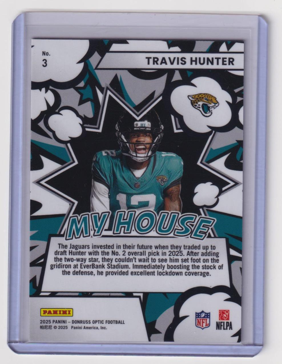 2025 Donruss Optic #3 Travis Hunter My House