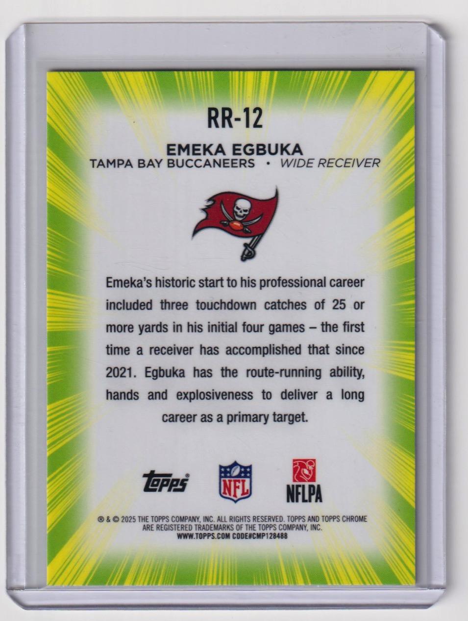2025 Topps Chrome #RR-12 Emeka Egbuka Radiating Rookies