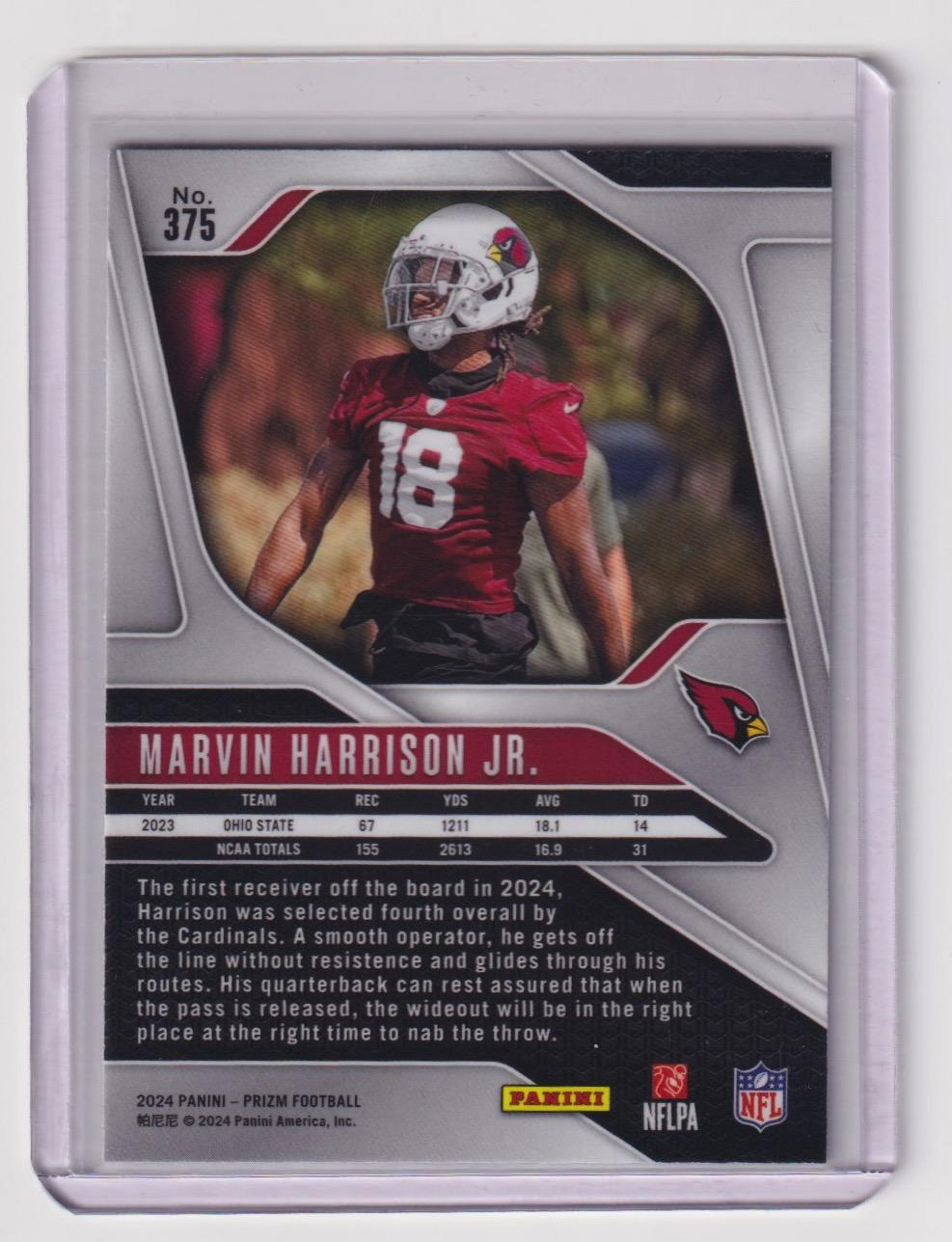 2024 Panini Prizm #375 Marvin Harrison Jr.