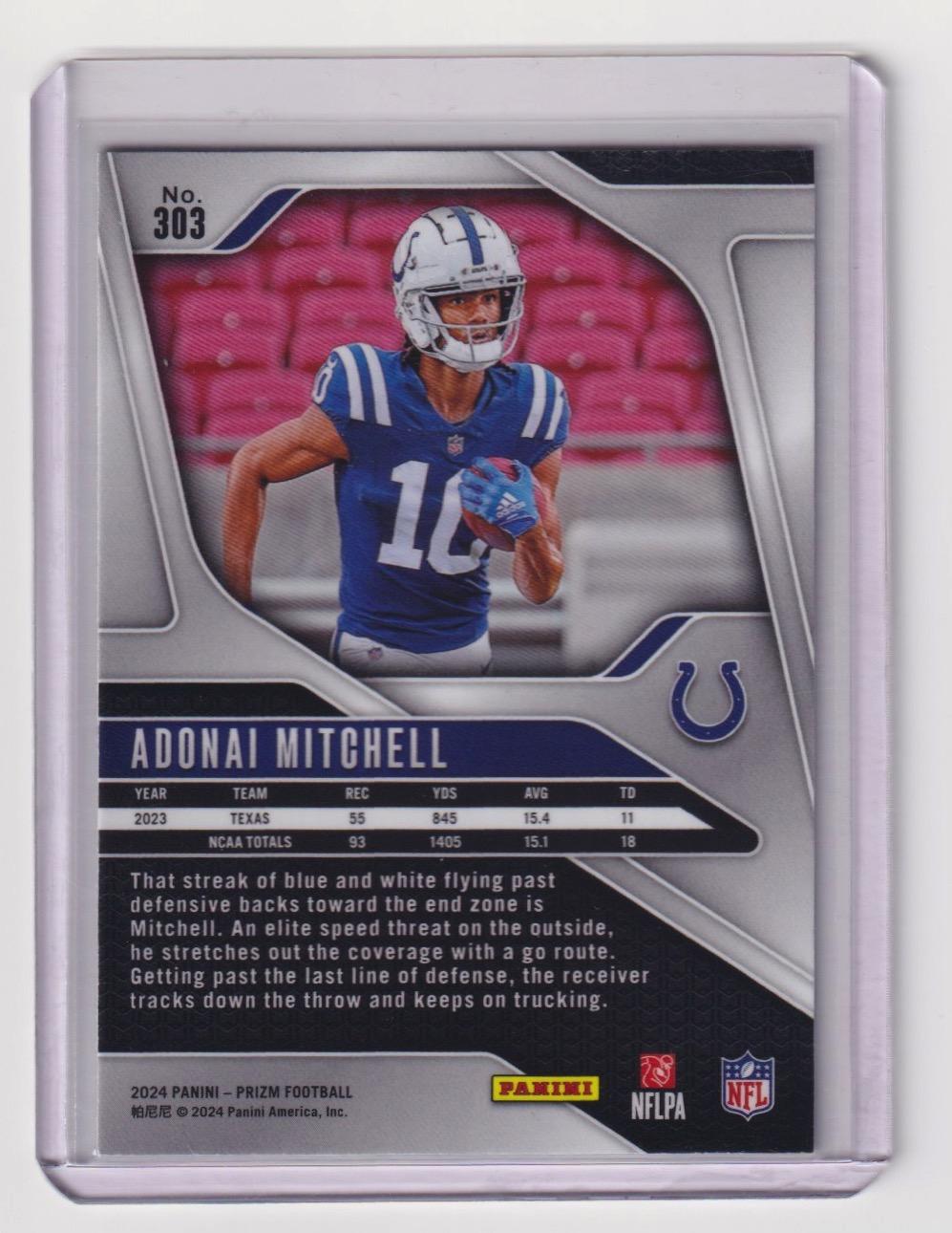 2024 Panini Prizm #303 Adonai Mitchell