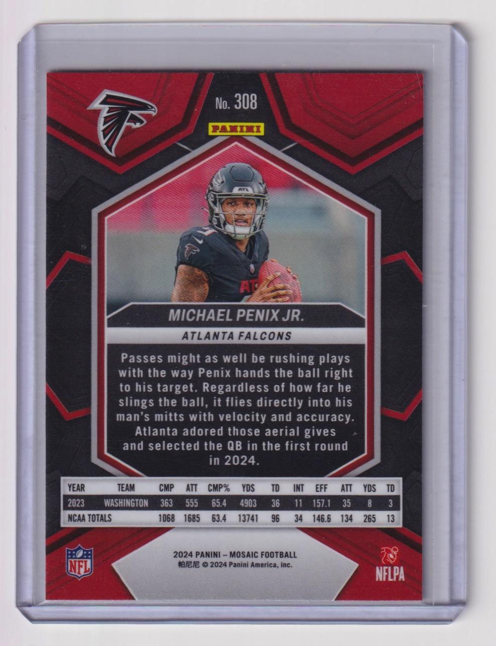 2024 Panini Mosaic #308 Michael Penix Jr.