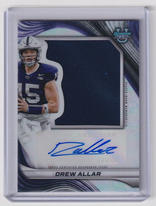 2024 Bowman University Best #PJA-DA Drew Allar Prospect Jumbo Relic Autographs