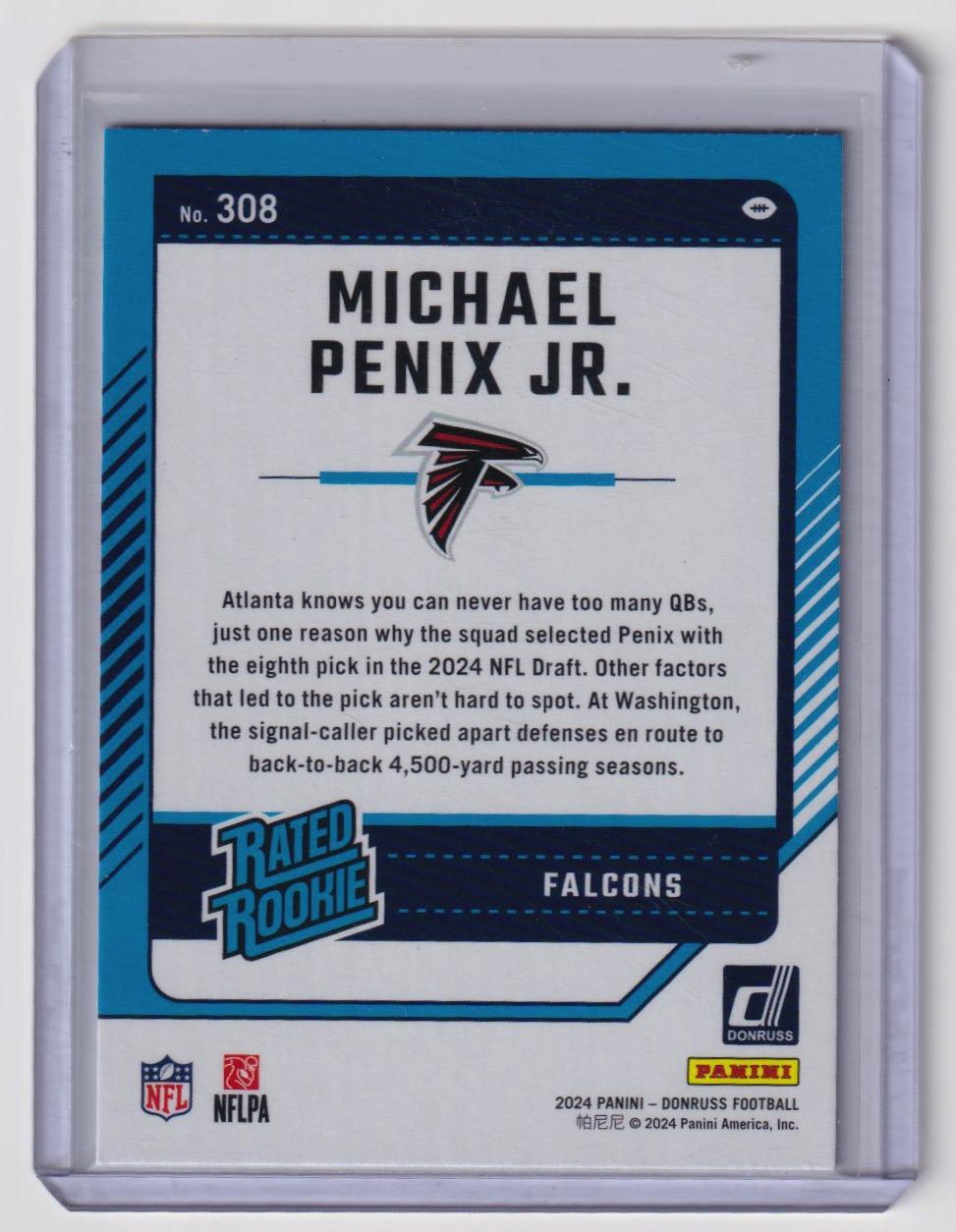 2024 Donruss #308 Michael Penix Jr.