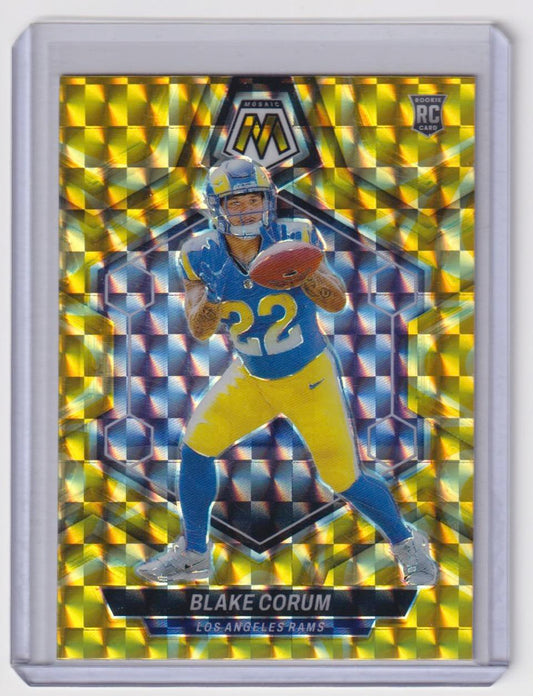 2024 Panini Mosaic #368 Blake Corum Mosaic Reactive Yellow