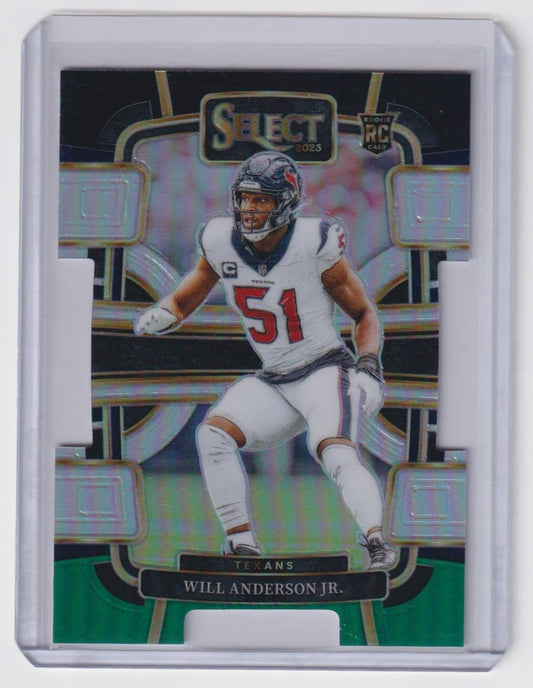 2023 Panini Select #40 Will Anderson Jr. Silver Prizms Die Cuts