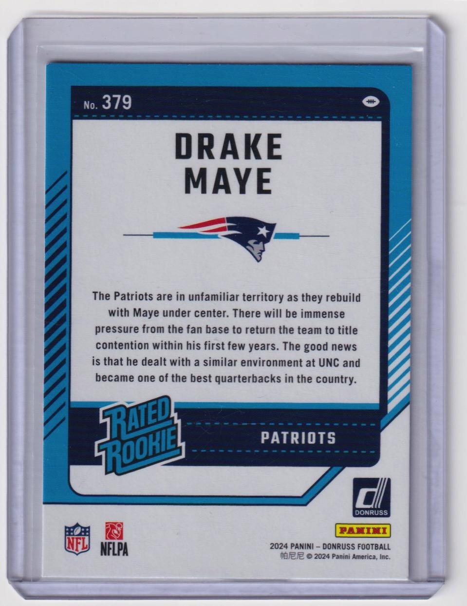 2024 Donruss #379 Drake Maye