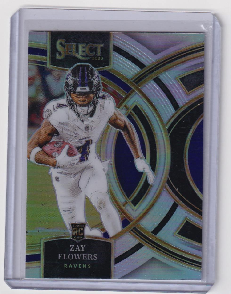 2023 Panini Select #157 Zay Flowers Silver Prizms