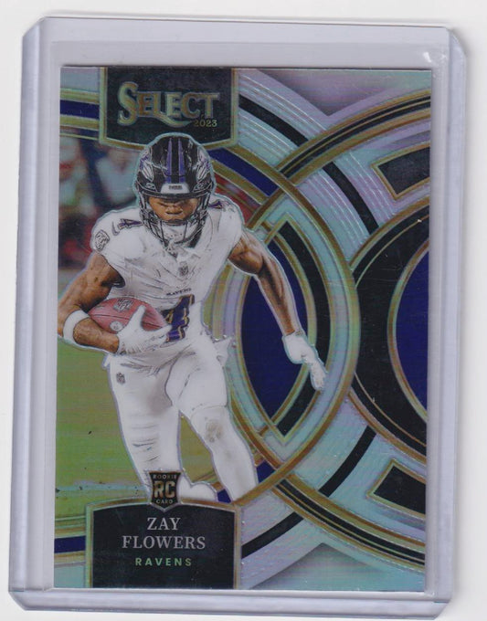 2023 Panini Select #157 Zay Flowers Silver Prizms