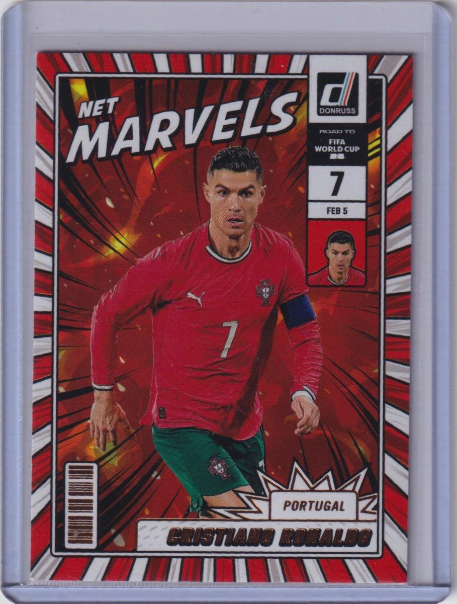 2025-26 Donruss Road to FIFA World Cup #2 Cristiano Ronaldo Net Marvels Red