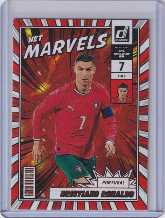 2025-26 Donruss Road to FIFA World Cup #2 Cristiano Ronaldo Net Marvels Red