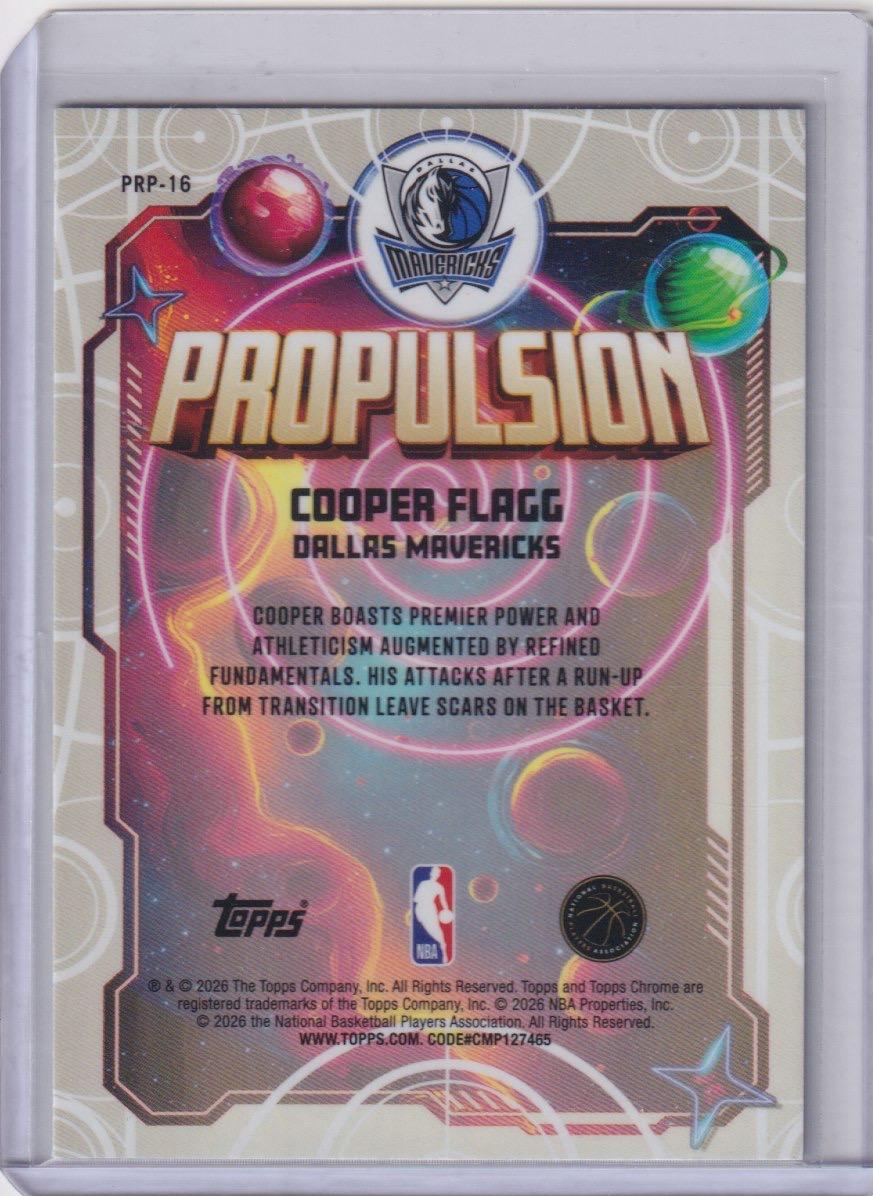 2025-26 Topps Chrome Cosmic #PRP-16 Cooper Flagg Propulsion